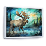 Moose morning Lake serenity - Moose Wall Decor