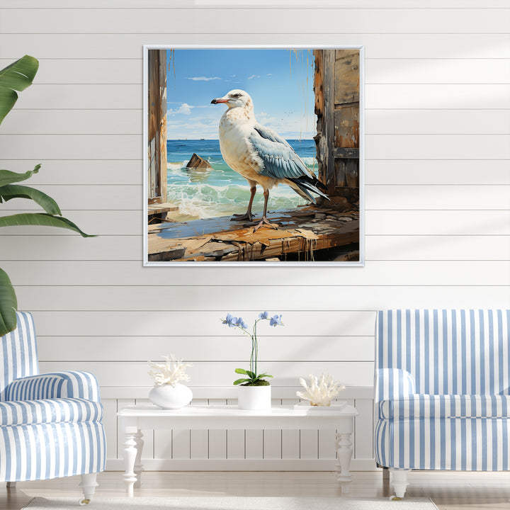 Coastal Sentinel Majestic Seagull - Seagull Wall Decor
