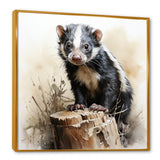 Black Playful Skunk meadows - Skunk Wall Art Prints