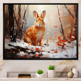 Frosty Rabbit winter Solitude - Rabbit Canvas Wall Art