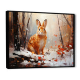 Frosty Rabbit winter Solitude - Rabbit Canvas Wall Art