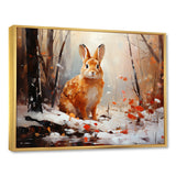 Frosty Rabbit winter Solitude - Rabbit Canvas Wall Art