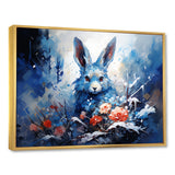 Blue Rabbit winter Solitude - Rabbit Wall Decor