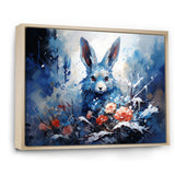 Blue Rabbit winter Solitude - Rabbit Wall Decor