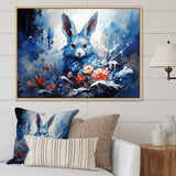 Blue Rabbit winter Solitude - Rabbit Wall Decor
