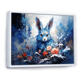 Blue Rabbit winter Solitude - Rabbit Wall Decor
