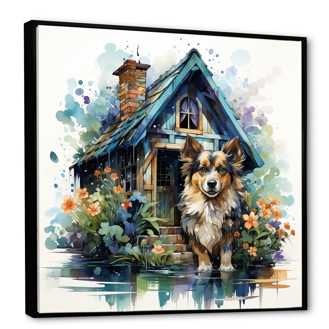 Cozy Sheltie Cottage - Dog Wall Art Prints
