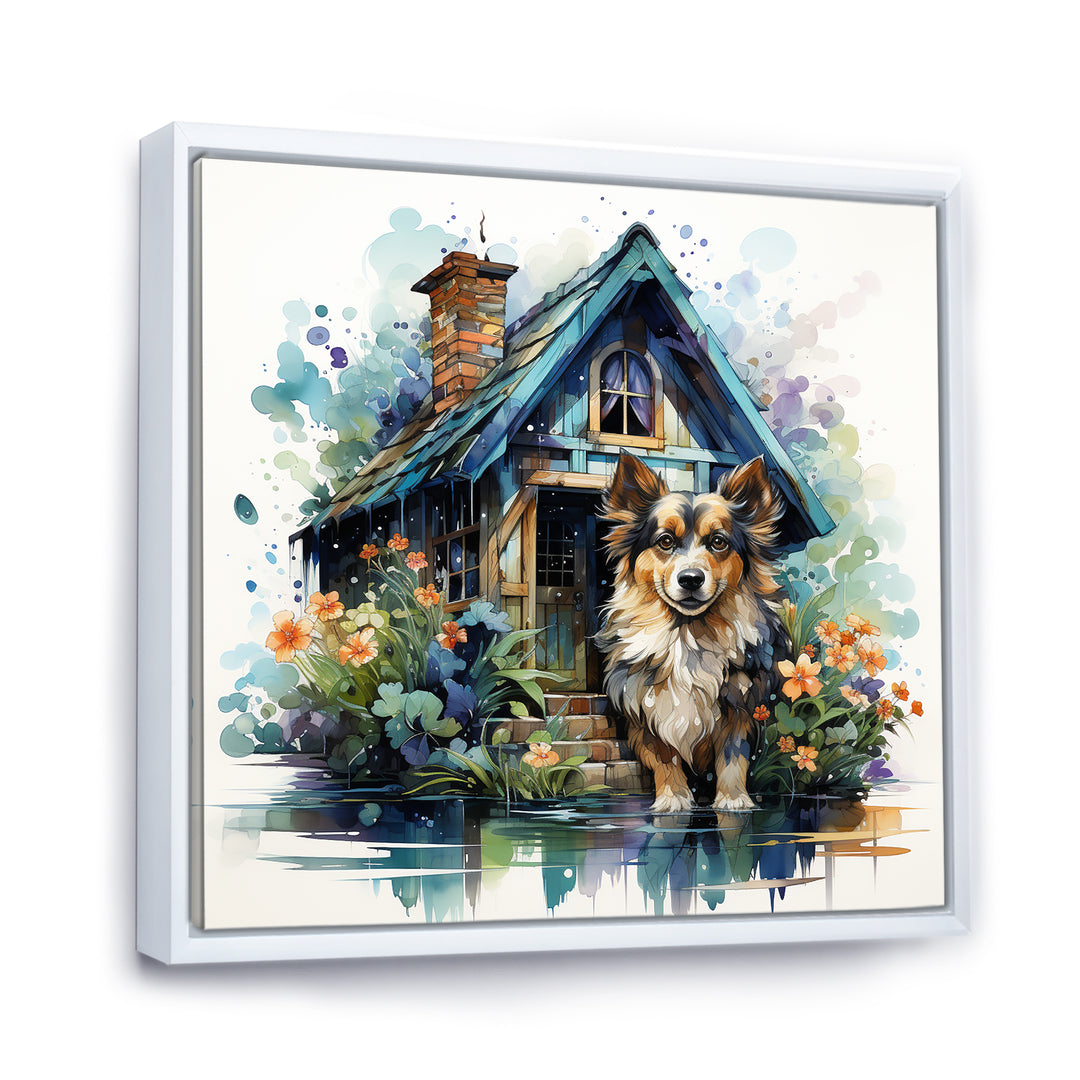 Cozy Sheltie Cottage - Dog Wall Art Prints