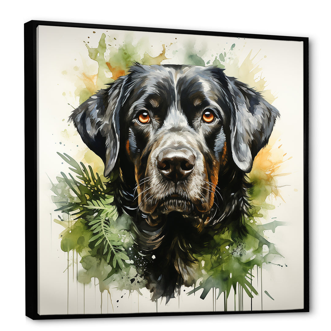 Tropical Labrador Dog Portrait - Dog Wall Art Prints
