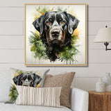 Tropical Labrador Dog Portrait - Dog Wall Art Prints