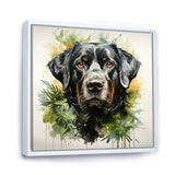 Tropical Labrador Dog Portrait - Dog Wall Art Prints