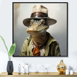 Countryside alligatorin suit  I - Animals Canvas Wall Art