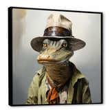 Countryside alligatorin suit  I - Animals Canvas Wall Art