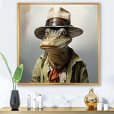 Countryside alligatorin suit  I - Animals Canvas Wall Art