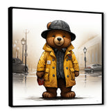 Yellow nursery teddy bear adventures - Nursery Teddy Bear Wall Art Prints
