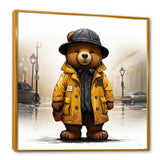 Yellow nursery teddy bear adventures - Nursery Teddy Bear Wall Art Prints
