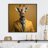 Giraffe in suit fashion Elegance - Giraffe Fashion Home Decor Art