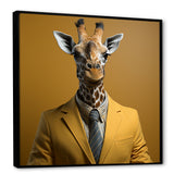 Giraffe in suit fashion Elegance - Giraffe Fashion Home Decor Art