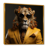 Lion in suit fashion Elegance - Lion Fashion Living Room Wall Art
