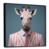 Pink and white Giraffe fashion Elegance - Giraffe Fashion Bedroom Wall Art