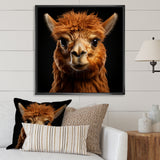 Serene Alpaca in Natural Elegance - Alpaca Canvas Wall Art