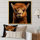 Serene Alpaca in Natural Elegance - Alpaca Canvas Wall Art