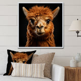 Serene Alpaca in Natural Elegance - Alpaca Canvas Wall Art