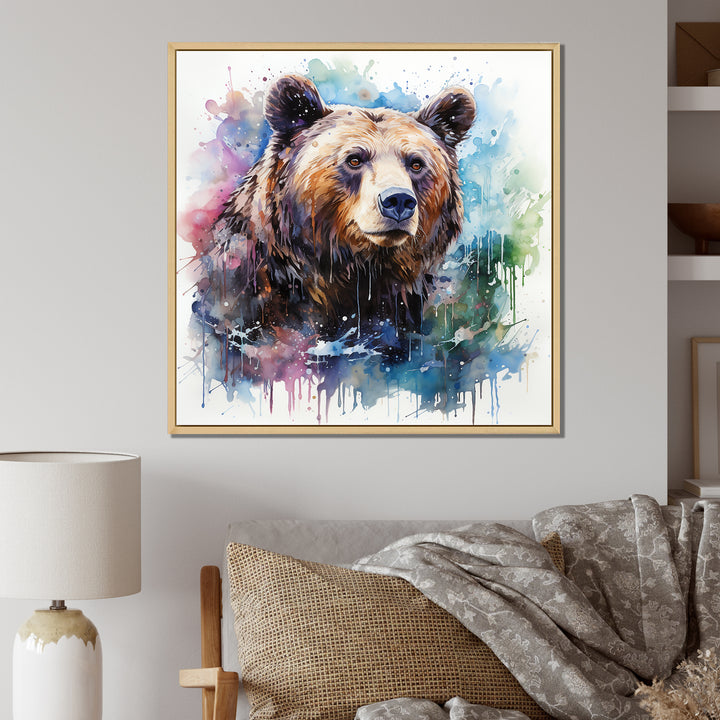 Brown bear forest wondering - Brown Bear Wall Art