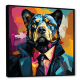 Suit up bear portrait - Bear Canvas Wall Art
