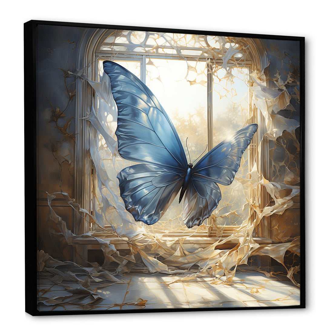 Cottage blue Butterfly escape - Butterfly Wall Art Prints