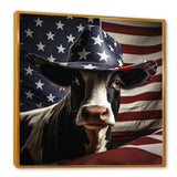 Patriotic Cow in USA - Cow Living Room Wall Art
