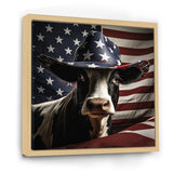 Patriotic Cow in USA - Cow Living Room Wall Art