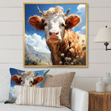 Cow portrait in a flower meadow - Cow Wall Art Prints
