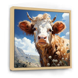 Cow portrait in a flower meadow - Cow Wall Art Prints