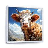 Cow portrait in a flower meadow - Cow Wall Art Prints