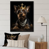 Crowned Royal Yorkshire Dog King - Dog Wall Decor