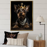 Crowned Royal Yorkshire Dog King - Dog Wall Decor