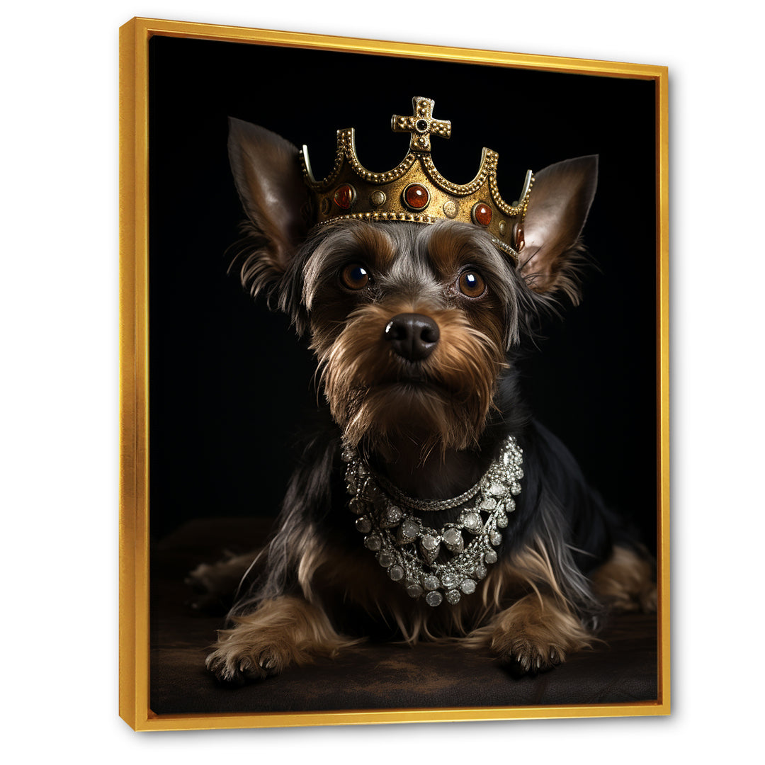 Crowned Royal Yorkshire Dog King - Dog Wall Decor