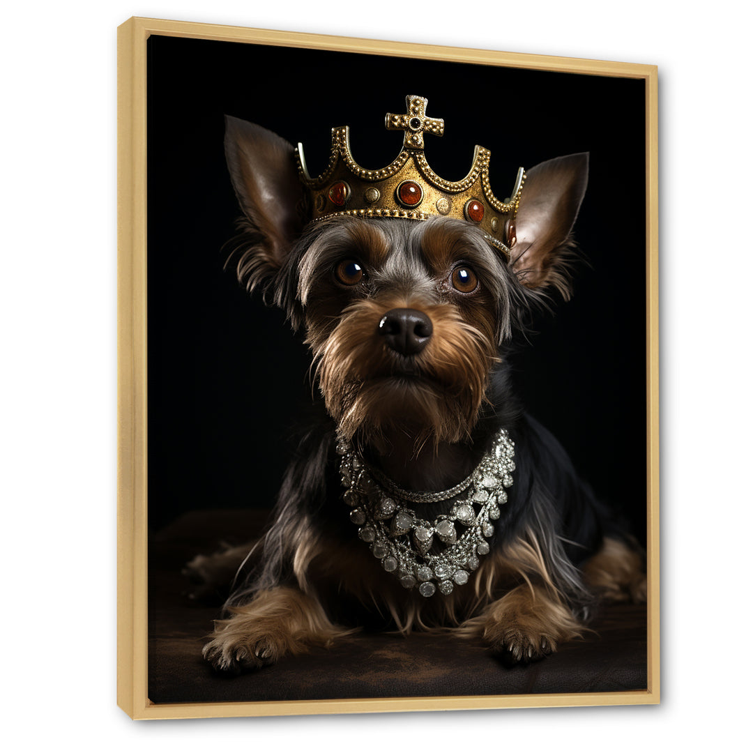 Crowned Royal Yorkshire Dog King - Dog Wall Decor