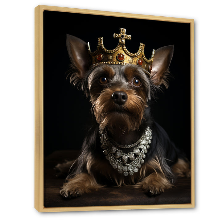 Crowned Royal Yorkshire Dog King - Dog Wall Decor