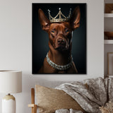 Crowned Royal pitcher dog king - Dog Wall Art Prints