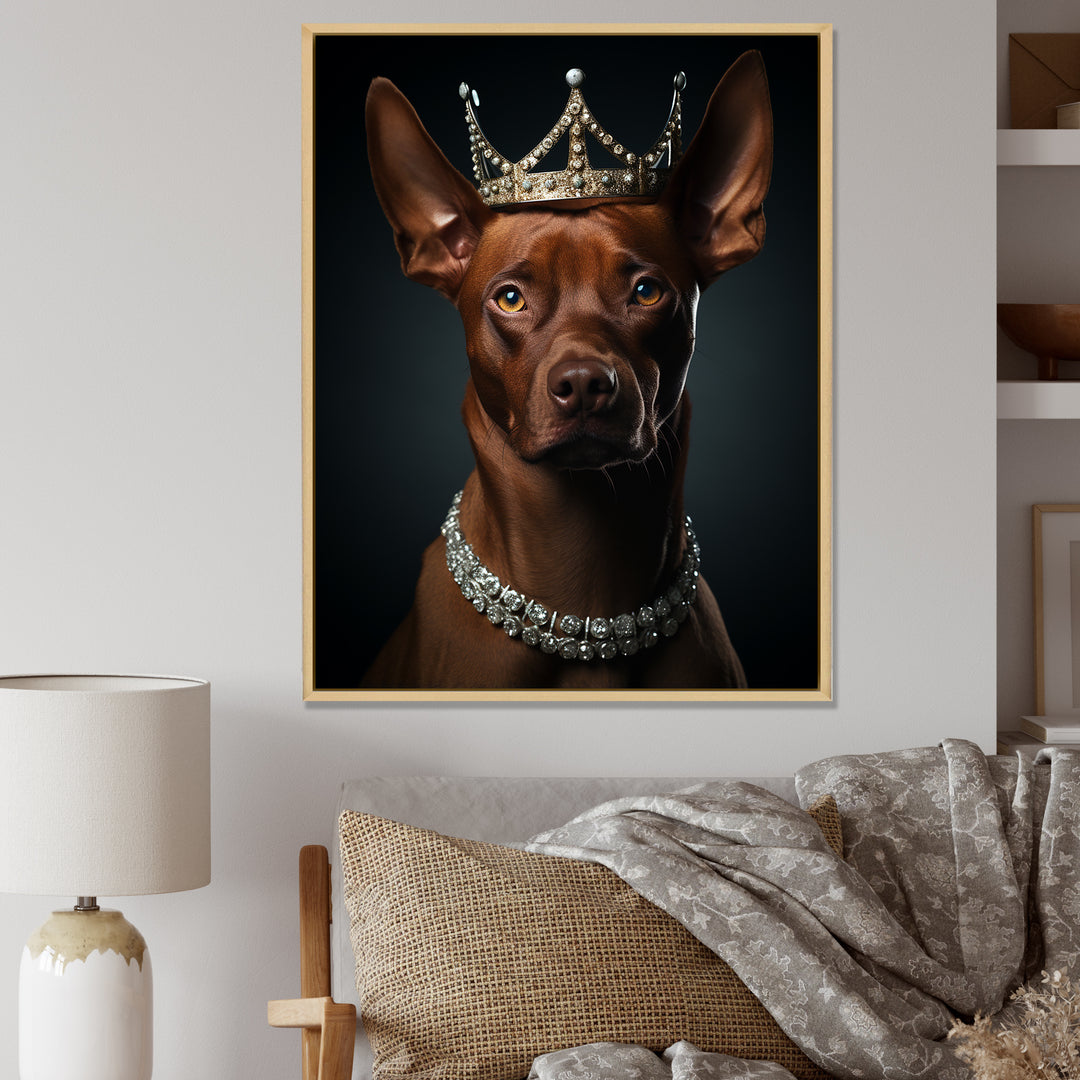 Crowned Royal pitcher dog king - Dog Wall Art Prints
