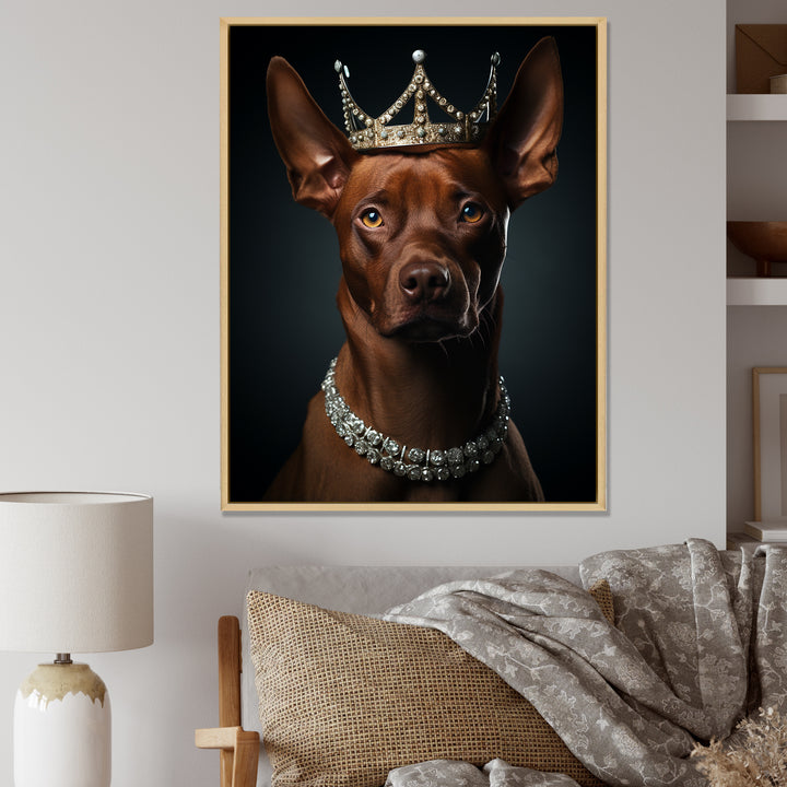 Crowned Royal pitcher dog king - Dog Wall Art Prints