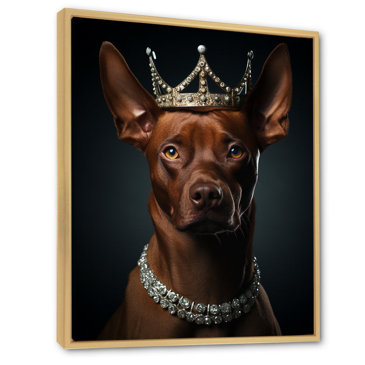 Crowned Royal pitcher dog king - Dog Wall Art Prints