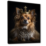 Crowned Royal bloodhound Pomeranian Dog - Yellow Dog Wall Art