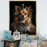 Crowned Royal bloodhound Pomeranian Dog - Yellow Dog Wall Art