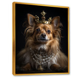 Crowned Royal bloodhound Pomeranian Dog - Yellow Dog Wall Art