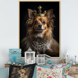 Crowned Royal bloodhound Pomeranian Dog - Yellow Dog Wall Art