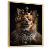 Crowned Royal bloodhound Pomeranian Dog - Yellow Dog Wall Art