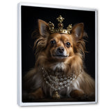 Crowned Royal bloodhound Pomeranian Dog - Yellow Dog Wall Art